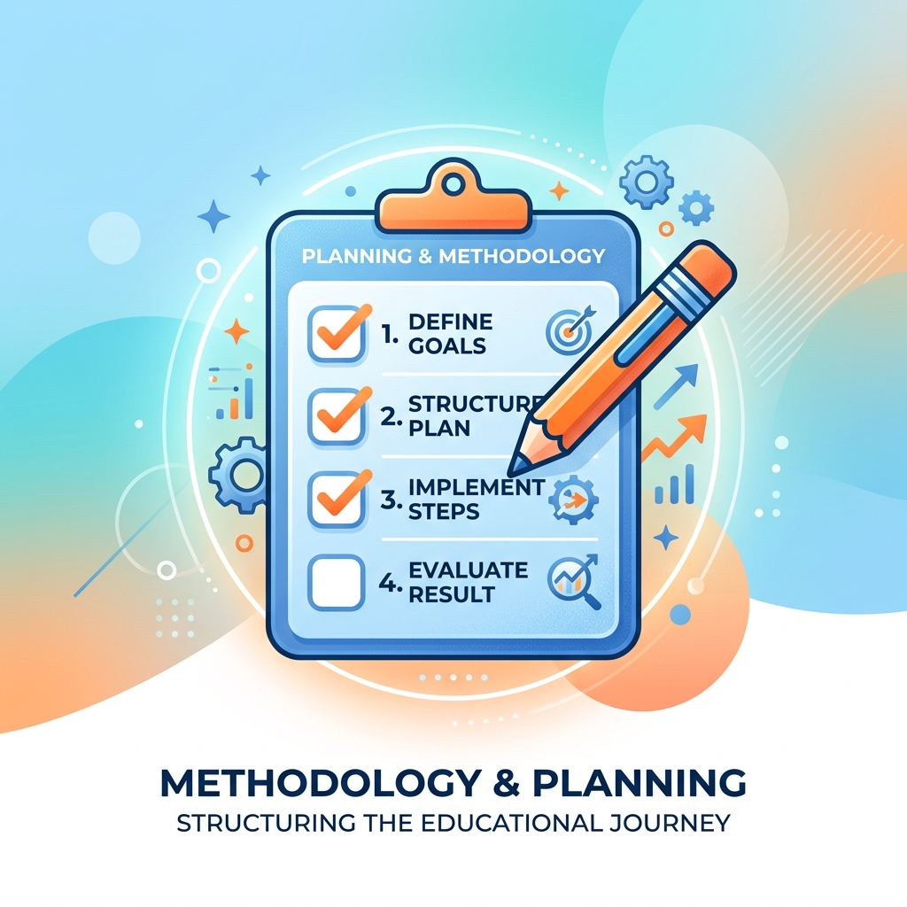 Ilustración de planificación, agenda y progreso escolar